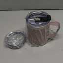 WETOWETO Coffee Mug with Handle, 14 Oz Insulated Stainless Steel Coffee Travel Mug, Double Wall Vacuum Reusable Coffee Cup with Lid, Powder Coated Rose Gold