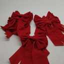 JOYIN 12 Pack Christmas Red Velvet Bows, 13" Long by 9" Wide Decorative Christmas Bows for Wreath Garland Tree Decor, Indoor Outdoor Holiday Decorations (Small)
