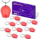 10 Pack Ultra Bright Mini LED Keychain Flashlight, Small Key Ring Flashlight, Portable LED Keychain Light for Outdoor Activities Emergency Light - Red Shell