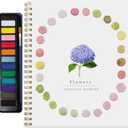 XZGTAND Beginner Watercolor Painting Kit – 12 Colors Paint Set with Brush, AnimalThemed Art Supplies for Adults & Teens (Flower)