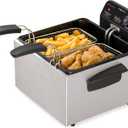 Presto 05466 Stainless Steel Dual Basket Pro Fry Immersion Element Deep Fryer