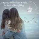 Sympathy Gifts for Loss of Loved One, Tabletop Stand with Crystal Ornament Rainbow Maker, Unique Memorial Gift, Condolences or Grief Gift, Best for Bereavement & Daily Remembrance (Silver)