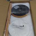 Rechargeable Floor Lamp for Indoor/Outdoor, Cordless Tall Standing Lamp with 3 Color Temps & Dimmable, IP43 Waterproof, Adjustable Height 16-59 Inch, LED Floor Lamp for Living Room, Patio(Wood Grain)