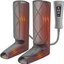 RENPHO Leg Massager with Heat and Compression for Circulation, Gift for Fathers Mothers Relaxation Muscles, Calf Massager FSA HSA Eligible-Gray