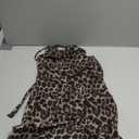 MakeMeChic Women's Leopard Print Halter Dress Tie Backless Cheetah Party Mini Dresses Brown X-Small