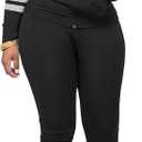 AUXDIO Women 2 Piece Outfits Color Block Casual Workout Sets Bodycon Tracksuit Zip Up Long Sleeve Hoodle Jacket Jogger Set (Large, Black)