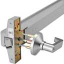 Commercial Panic Exit Device with Lever Handle UL 500 & ANSI Grade 1 Certified, Heavy-Duty Aluminum Push Bar for 2836 Emergency Exit Doors, Reversible for Left/Right (UL500-with Handle)