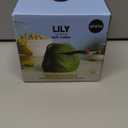 OTOTO NEW Lily Salt Cellar with Lid and Spoon - 6 oz Frog Salt Containers for Countertop, Ceramic Salt Holder with Lid for Sugar, Frog Stuff, White Elephant Gifts, Cute Gifts Accessories - Green