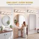 Bathroom Vanity Light, 4-Light 31 Inch Brushed Nickel 5CCT 2700-6500K LED Bathroom Light Fixtures Over Mirror, Vanity Lighting Modern Bath Wall Sconce for Mirror Bedroom Living Room
