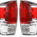 Tail Lights Assembly Compatible with 2016-2023 Tacoma Silver, Rear Light Taillights Replacement # 8156004200 TO2800201 8155004200 TO2801201