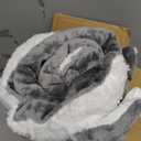 Bedsure GentleSoft Sherpa Fleece Throw Blanket for Couch, Non-Heated, Thick & Warm Cozy Blanket for Winter, Soft Fuzzy Plush Throw Gifts for Women and Men, Grey, 50x60 Inches