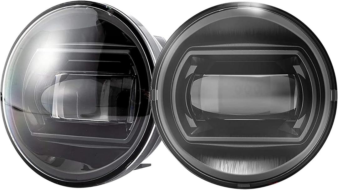 FIERYRED LED Fog Light Compatible with Tacoma 2005-2011/Solara 2004-2006/Sequoia 2008-2015/Tundra 2007-2013 Driving Fog Lamp, Offroad Front Bumper Replacement - Black, 1 Pair