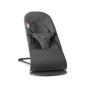 BabyBjrn Bouncer Balance Soft, Dark Gray, Woven/Jersey, Tri-Fabric | 2-in-1 Adjustable Baby Bouncer Seat and Toddler Chair, Newborn to Toddler (8-29 lbs), 4 Positions, Lightweight & Portable