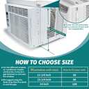 Daisypower Window Air Conditioner Side Panels Curtain Kit with Frame,Window AC Insulation Side Panel for AC Units Parts Replacement Screen (5,000 BTU)