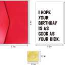 Dirty Birthday Card for Husband Boyfriend, Funny Birthday Card from Wife Girlfriend, Rude Birthday Gift (#1)