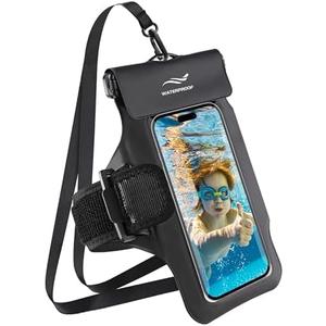 Waterproof Phone Pouch, Floating Waterproof Phone Case for iPhone 15 14 13 12 Pro Max XS Samsung up to 7.0", Waterproof Cell Phone Dry Bag with Arm Band for Beach Surfing Kayaking Travel