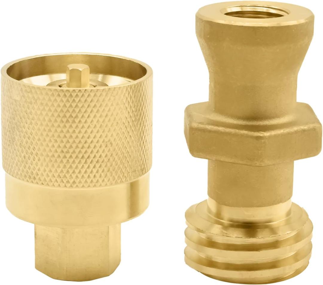 Hoypeyfiy RE7141F Forklift Connector Female and RE7141M Forklift Connector Male, Forklift Propane Tank Connector Replacement for Rego Coupler 7141F 7141M