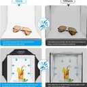 Light Box, PULUZ 16"x16" Studio Light Box with 480pcs LEDs Lights 4 Color PVC Photography backdrops Shooting Tent for Jewelry and Product Portable Lightbox Picture Box for Photography (Upgrade)