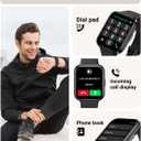 Tensky Smart Watch for Men/Women Android & iPhone, Alexa Built-in, 1.8" Touch Screen Fitness Tracker with Answer/Make Calls, 3ATM Waterproof Heart Rate/Sleep/SpO2 Monitor, Pedometer, 100+ Sport Modes