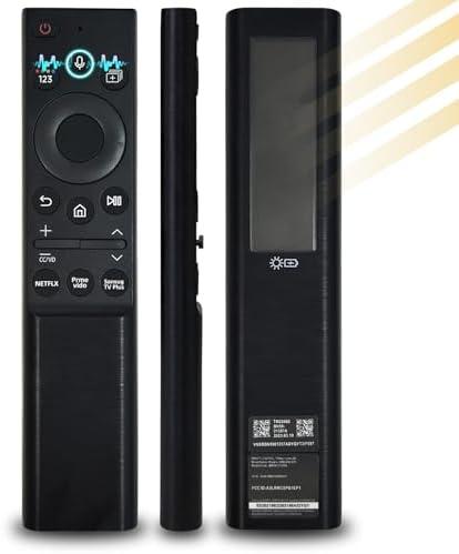 BN59-01357A TM2180E Compatible with Samsung Smart TVs Frame Smart 4K 8K Ultra HD Neo QLED Series Solar Voice Remote, Replace BN59-01357F BN59-01357P, 3 Shortcut Buttons