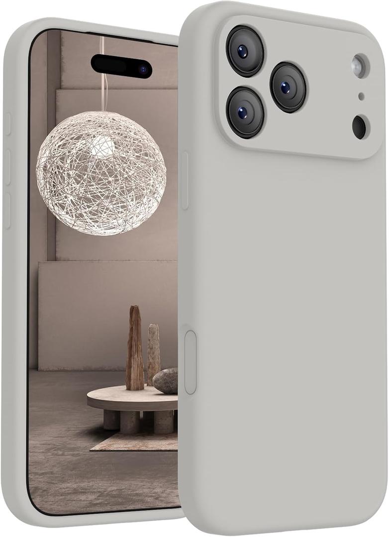 FireNova Magnetic for iPhone 17 Pro Max Case, Compatible with MagSafe, [Integrated Silicone Camera Control Button] [Camera Protection] Anti-Scratch Microfiber Lining Phone Case, 6.9", Natural Titanium