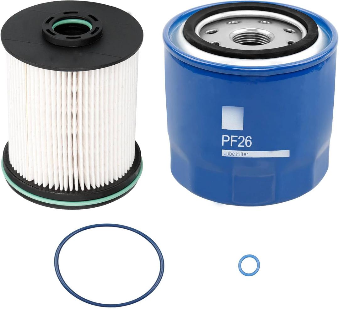 6.6L Duramax Filter Set- TP1015, PF26 Fuel/Oil Filter Compatible with 2020-2024 Chevy Silverado/GMC Sierra 2500HD 3500HD Diesel Engines