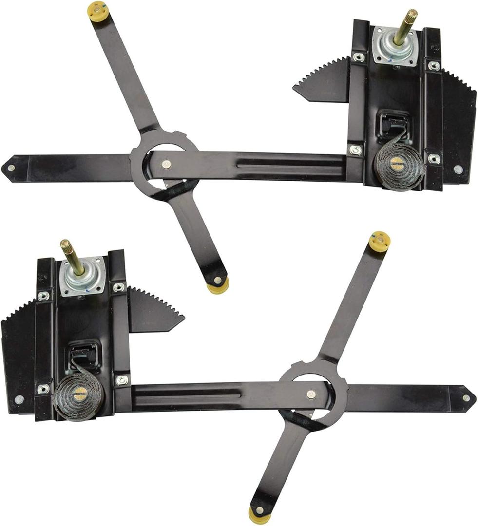 TRQ Front Manual Window Regulator Set Compatible with 77-91 Chevrolet GMC GM1350101 GM1351101