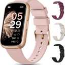 Fitness Tracker, Smart Watches for Women with 24/7 Heart Rate Monitor, Sleep Tracker, Breathing Training, 1.47" Fitness Watches for Women with 24 Sports Modes, Activity Tracker as Gift (4 Bands) (Gold-Pink)