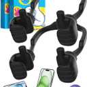 Easter Gifts for Teen Boys Girls Adults Cell Phone Stand Patented 2 Pack Thumbs Up Lazy Phone Stand for iPhone Easter basket stuffers Cell phone Holder for Desk Birthday Gifts for Kids Men Women (Black)