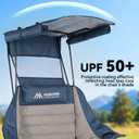 Huskfirm Camping Chair with Canopy Shade, Folding Chair with Canopy Blue