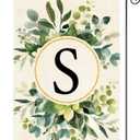 4 x AVOIN colorlife Monogram Letter S Floral Garden Flag 12x18 Inch Double Sided Outside, Family Last Name Initial Yard Outdoor Decoration