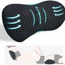 kasney Lumbar Support Pillow, Back Pillow for Low Back Pain Relief, Ergonomic Streamline Car Seat, Office Chair, Recliner and Bed (Black)