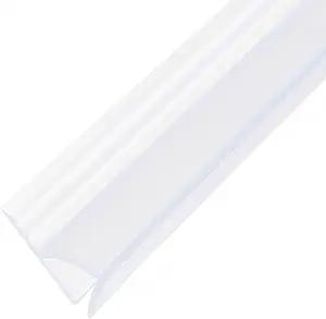 uxcell Shower Door Side Seal, Widen F-Type Shower Door Sweep for 1/4" Glass 86.5" Long Frameless Glass Door Seal Strip Stop Shower Leaks, Clear