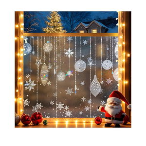 2 Pack Viseeko Window Privacy Film Frosted Glass Window Film Static Cling UV Blocking Window Film Decorative Christmas Window Cling for Dining Room, Living Room 17.7”x 78.7” Amazon's Choice