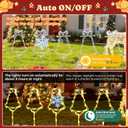 6 Packs Christmas Bell Solar Garden Lights with 8 Light Modes, 21.65 Inches Tall Christmas Outdoor Light with 20 LEDs Each, Solar Outdoor Xmas Decor for Garden, Path, Patio (Warm White)