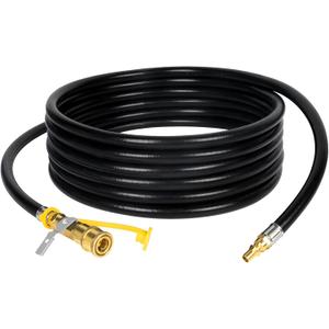GASPRO 12ft RV Propane Quick Connect Hose - Low Pressure Extension Hose with 1/4" Disconnect Fittings - Ideal for Gas Grills, Griddles, Stoves, Fire Pits