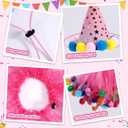 BOXOB Birthday Porch Goose Outfit, Cute Conical Hat and Gauze Skirt Costume for 17 Inch 23 Inch Cement & Plastic Goose Garden Lawn Yard Decoration (Pink)