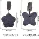 8 Pack Tablecloth Weights, Floral and Butterfly Shaped Heavy Hanging Stone Pendant Table Cloth Weight for Outdoor Picnic Dining Tables Kitchen Linens and Indoor Curtains with Metal Clips