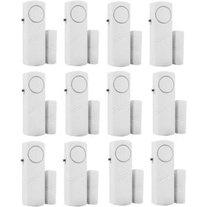 Door Window Alarm, Burglar Alarm, Home Security Magnetic Sensor Anti-Theft Alarm (Home Alarm (12 pcs))