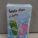 2 Color Soda Can Lids with Straw- Set of 2, Reusable pop can lids for Canned,BPA-Free Can Covers for Soda, Leak-Proof Design(Green & Grey)