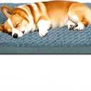 Orthopedic Dog Beds for Crate with Removable Washable Cover Egg-Crate Foam Pet Pad Mat with Anti-Slip Bottom,Waterproof Dog Beds Small Medium Sized35x18 Inch