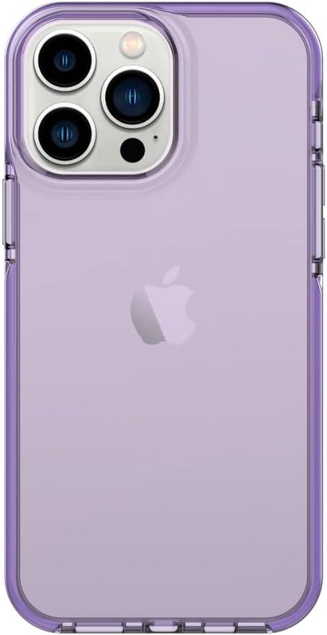 ArtsEvo Shockproof Clear Design for iPhone 14 Pro Case, Certified 6.6ft Drop Protection, Raised Edges Protect Camera and Screen, Purple