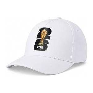 Official FIFA World Cup Licensed Baseball Cap, Adjustable Cotton Baseball Caps for Men Women, Soccer Fan Merchandise,Breathable Hat White