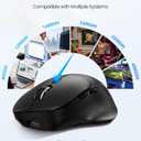 TECKNET Wireless Mouse Bluetooth 5.0/3.0 & 2.4G Rechargeable, Silent Clicks, Adjustable 4800 DPI, 6 Buttons, Ergonomic Design, Bluetooth Mouse for Laptop, Computer, ipad
