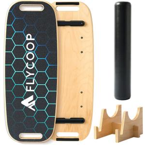 Balance Board for Adult with Adjustable Stoppers: 3 Modes Wobble Board with Roller Exercise Balancing Stability Trainer for Improve Balance Non Slip Surface