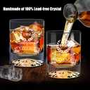 LUXULISH 60th Birthday Gifts for Men, 12Oz Vintage 1966 Whiskey Glass with Unique Base, 60th Birthday Decorations for Men, 60 Year Old Cool Bday Gift Ideas for Him, Dad, Husband, Friends