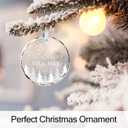 Just Married Gifts First Christmas Married Ornament 2025, Mr and Mrs Gifts for Couples, Glass Keepsake Wedding Christmas Ornament 2025 with Ribbon and Box