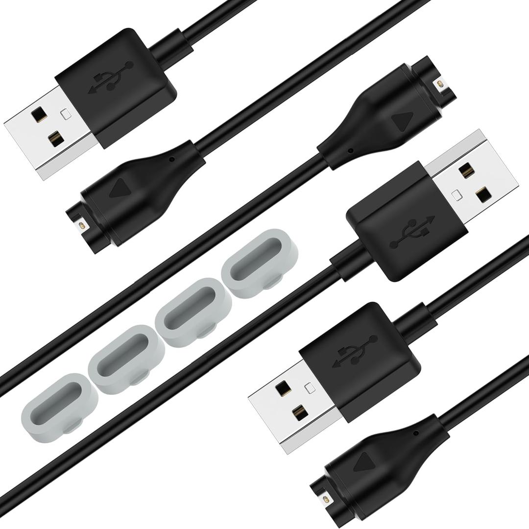 2 x 3 Pack Smartwatch Charger Cable Compatible for Garmin Approach S60/S62/X10,USB A Cable Compatible with Garmin Tactix Delta/EPIX 2/Swim 2/D2 Charlie/Quatix 5 Watch Accessories