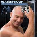 Head Shavers for Bald Men, 7D Floating Blades Electric Razor with Magnetic Detachable Heads, IPX7 Waterproof Rotary Shaver 5-in-1 Self-Grooming Kit Gift for Balder