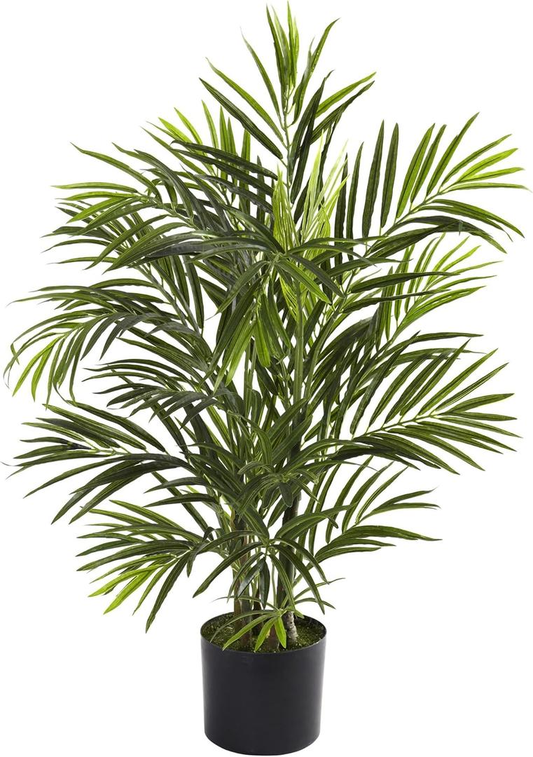 Nearly Natural 2.5ft Artificial Areca Palm Tree, UV Resistant (Indoor/Outdoor)